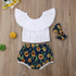 Rüschen Top Daisy Shorts Stirnband Outfit