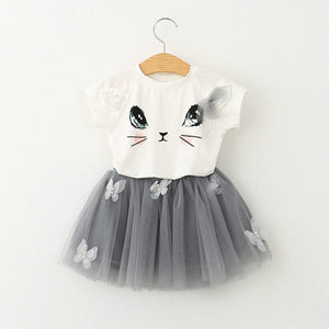 Kitty Top Schmetterling Tutu Outfit