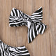 Zebra Off Shoulder Strampler mit Stirnband