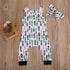 Pastell Feather Onesie mit Stirnband